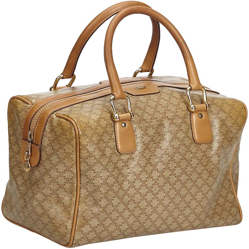 

Celine Brown/Beige PVC Leather Macadam Boston Bag
