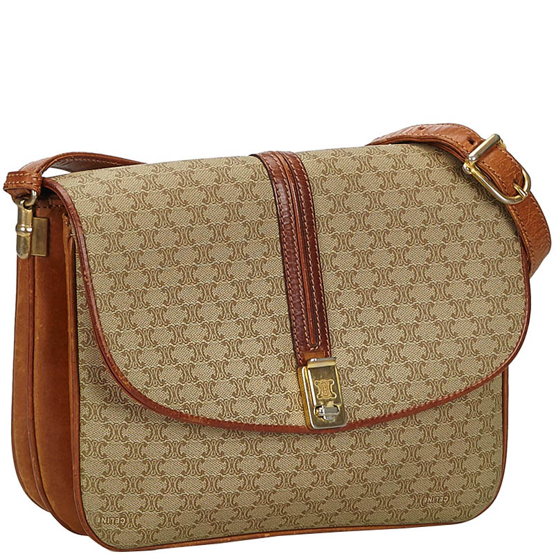 

Celine Brown/Beige PVC Macadam Shoulder Bag