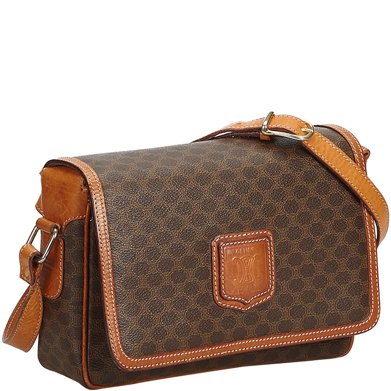 

Celine Brown PVC Macadam Crossbody Bag