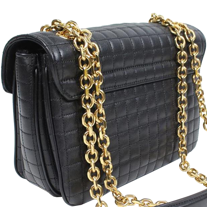 

Celine Black Calfskin Leather Shoulder Bag