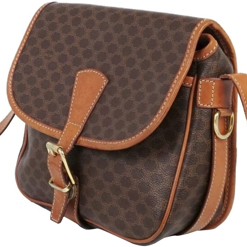 

Celine Brown Macadam PVC and Leather Bag
