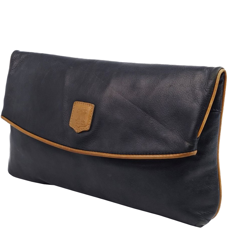 

Celine Black Macadam Calfskin Leather Clutch Bag