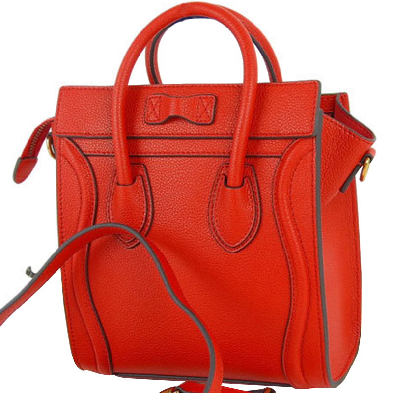 

Celine Orange Leather Micro Luggage Tote