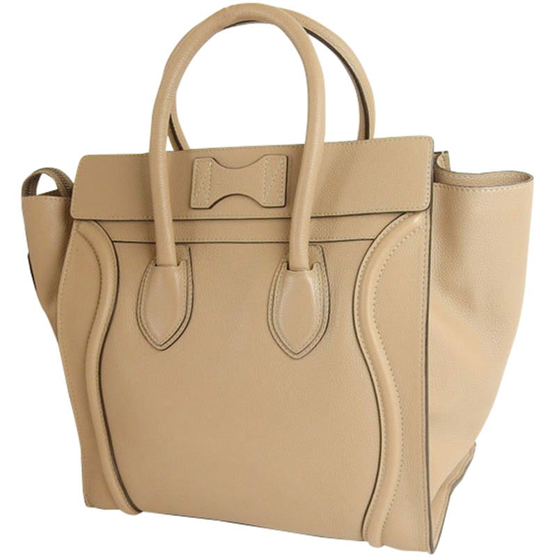 

Celine Beige Leather Micro Luggage Tote
