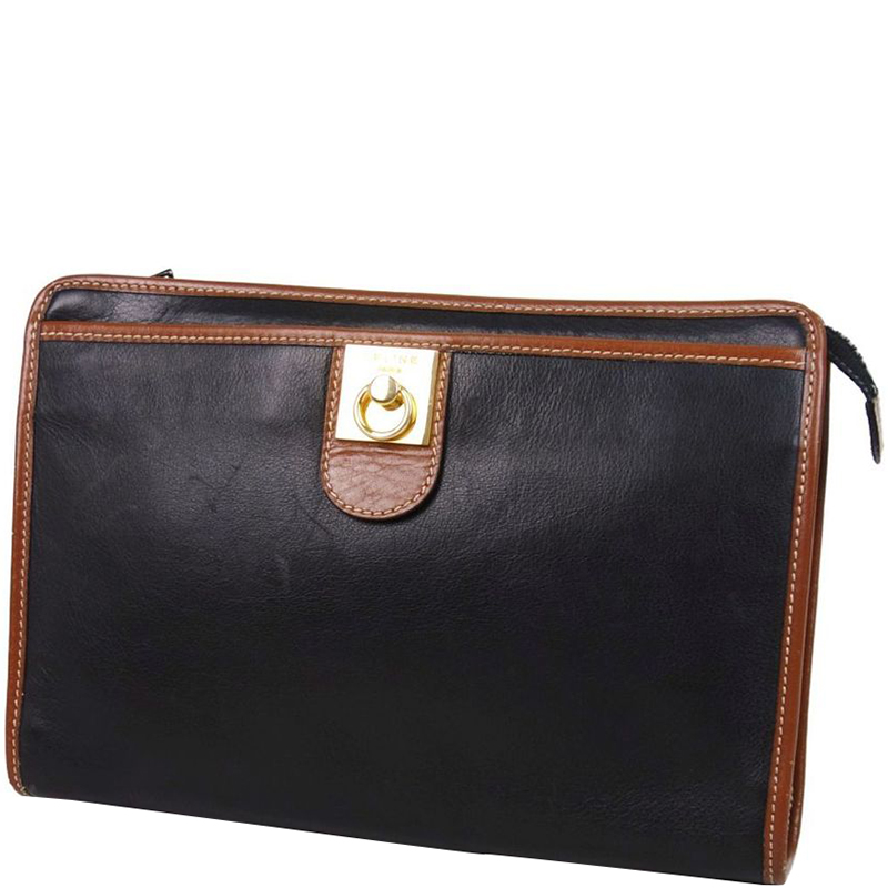 

Celine Black Leather Clutch Bag
