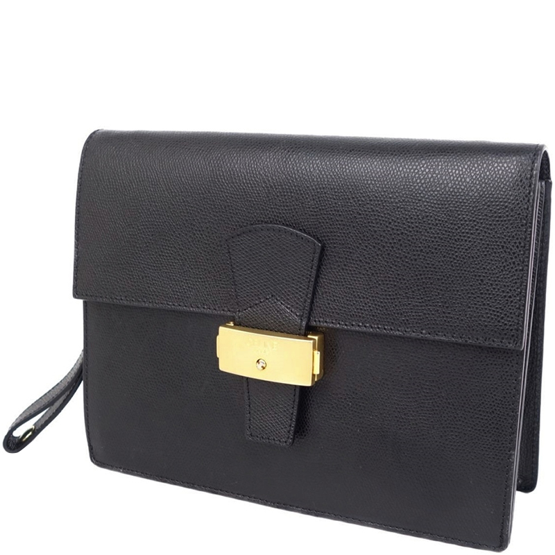 

Celine Black Leather Clutch Bag