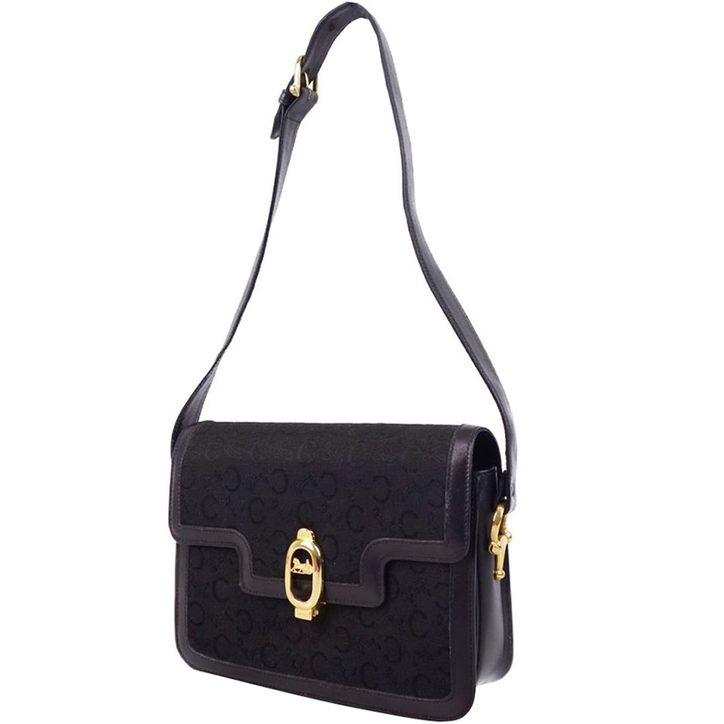 

Celine Black Macadam Canvas Shoulder Bag