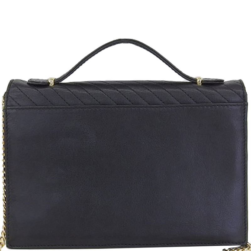 

Celine Black Leather Top Handle Bag