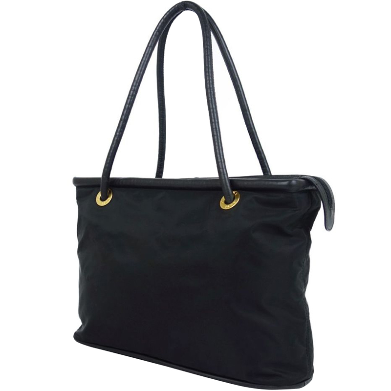 

Celine Black Nylon and Leather Tote Bag