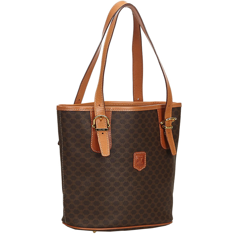 

Celine Brown Macadam Canvas Tote Bag