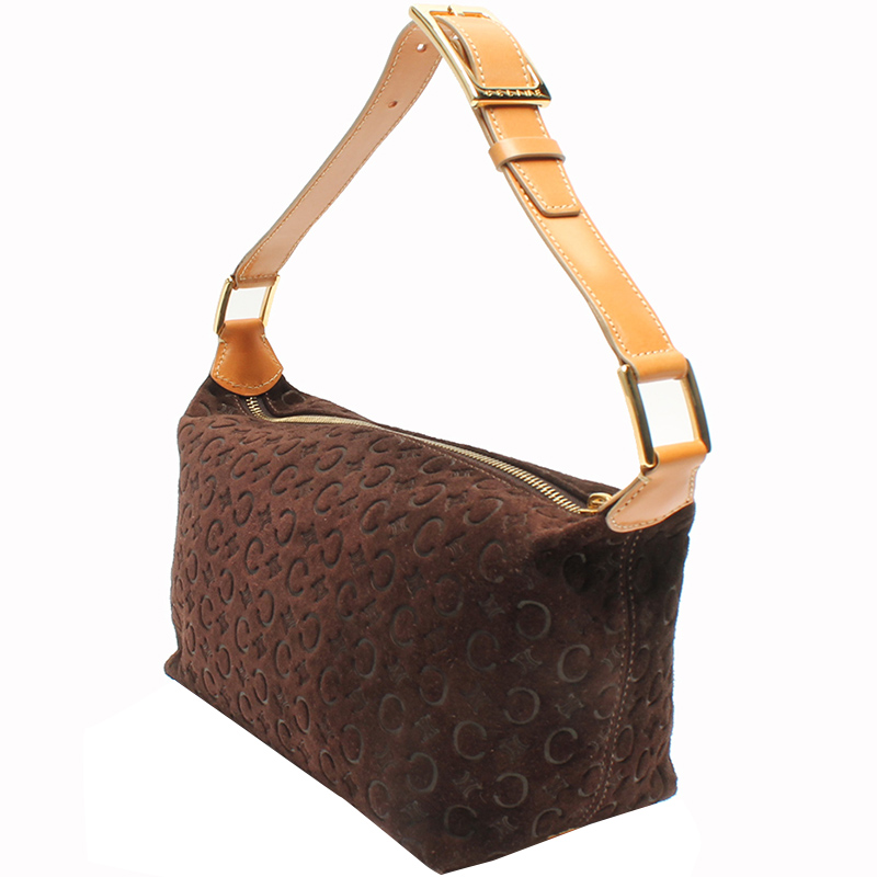 

Celine Dark Brown Suede Shoulder Bag