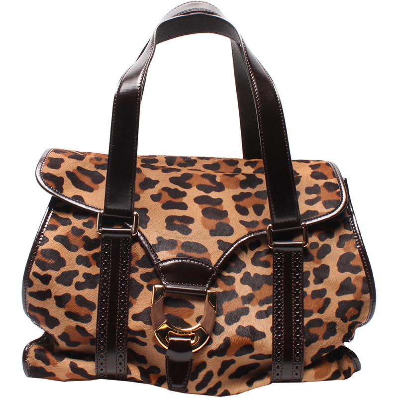 Celine Beige Harako Leopard Print Boston Bag Celine | TLC