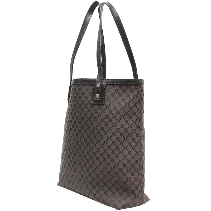 

Celine Two Tone Macadam Canvas and Leather Vintage Tote, Multicolor