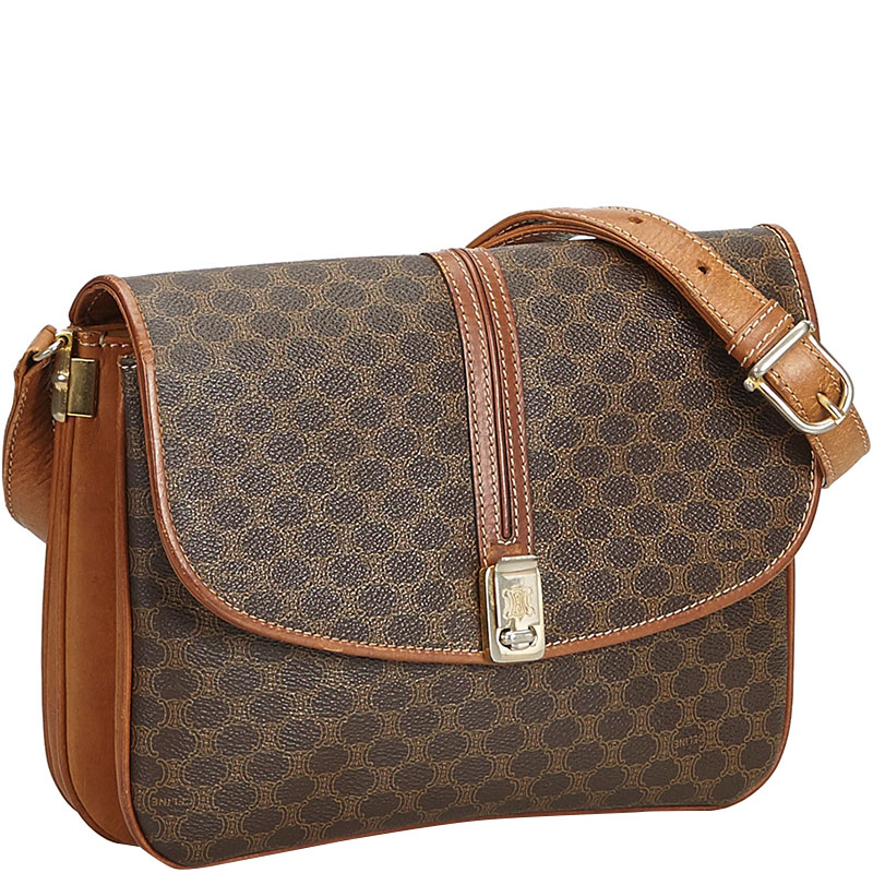 

Celine Brown PVC Macadam Crossbody Bag
