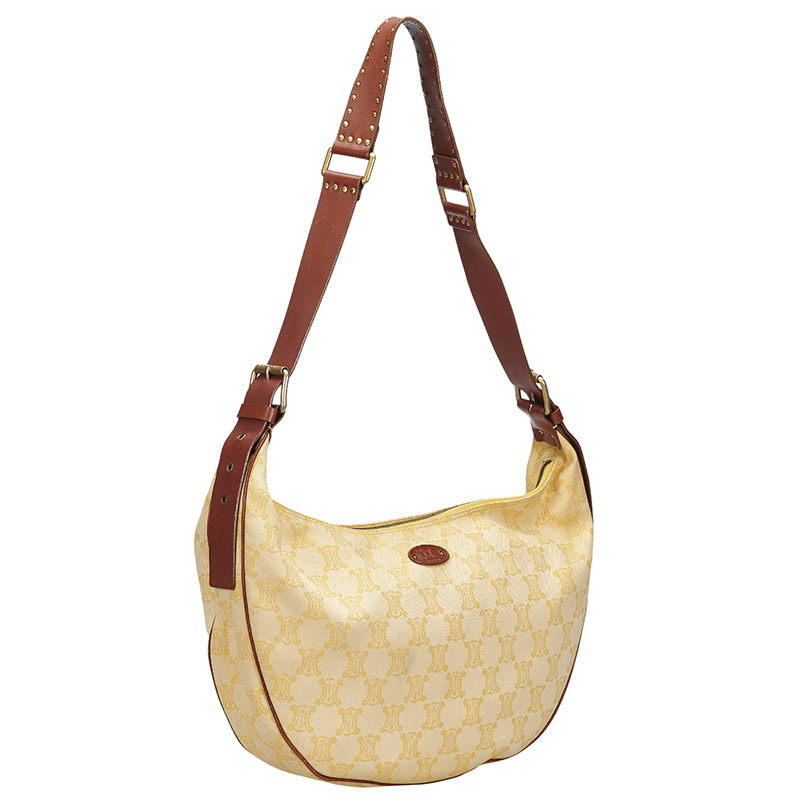 

Celine Yellow/White Macadam Canvas Shoulder Bag