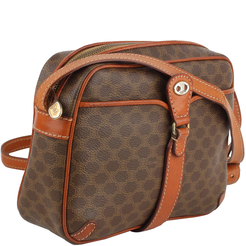 

Celine Brown Macadam Coated Canvas Crossbody Bag