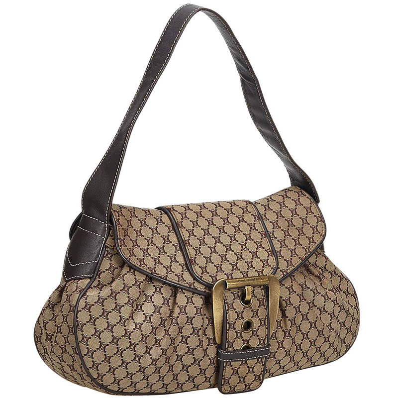 

Celine Brown Macadam Canvas Satchel