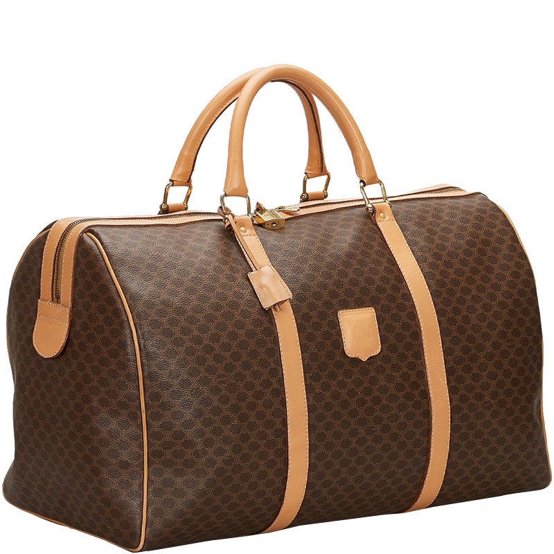 

Celine Brown Macadam PVC Duffle Bag