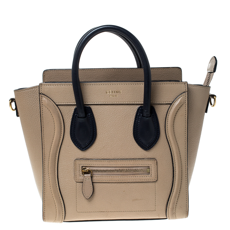 celine nano luggage beige