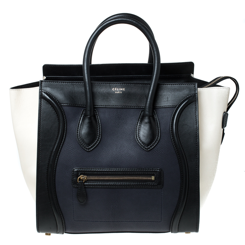 Pre Owned حقيبة سيلين ميني لاغيدج جلد ثلاثية اللون