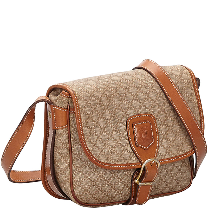 

Celine Brown/Beige Macadam Canvas Crossbody Bag