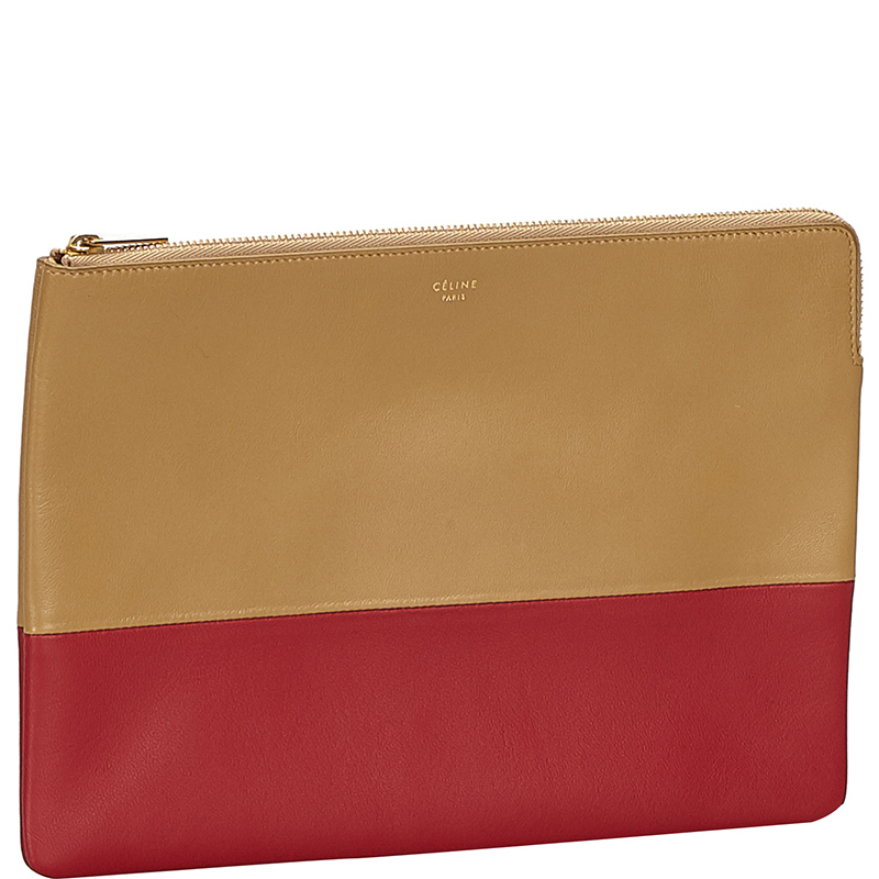 

Celine Bicolor Leather Clutch Bag, Multicolor