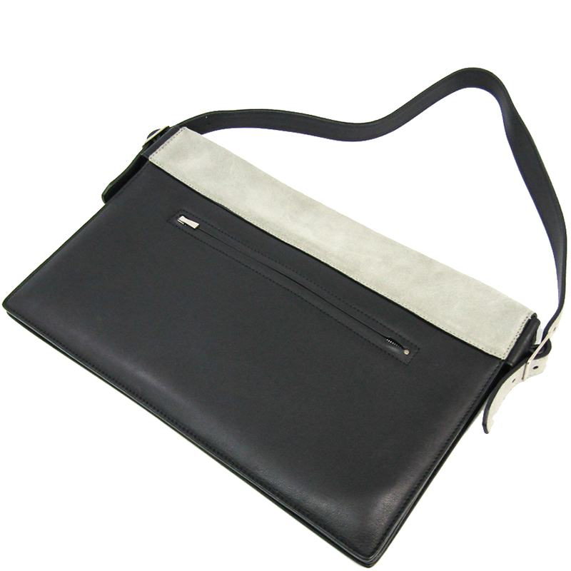 

Celine Tricolor Suede And Leather Diamond Shoulder Bag, Black
