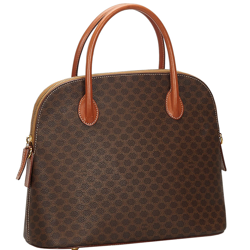 

Celine Brown Macadam Canvas Satchel