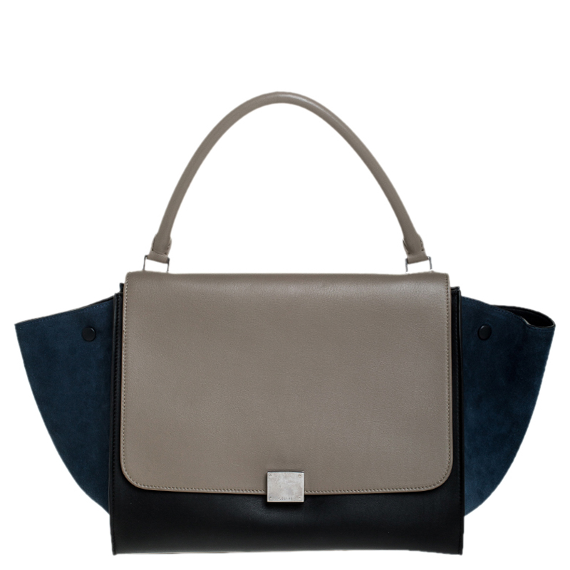 Celine Tri Color Leather and Suede Large Trapeze Bag Celine | TLC