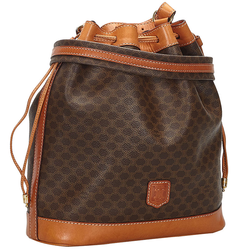 

Celine Brown Macadam PVC Drawstring Bucket Bag