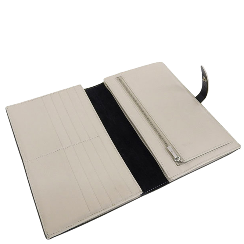 

Celine Black/Light Beige Leather Large Zipped Multifunction Wallet