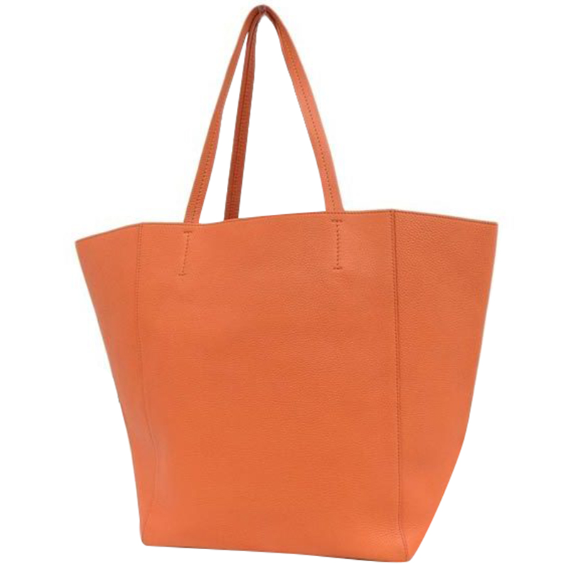 

Celine Orange Leather Small Horizontal Phantom Cabas Tote