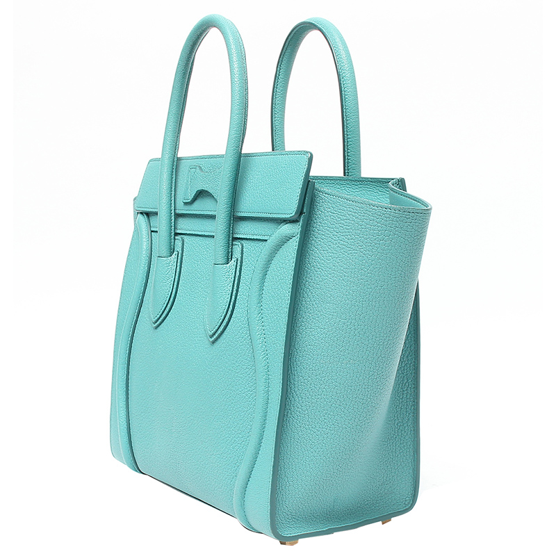 

Celine Blue Leather Micro Luggage Tote