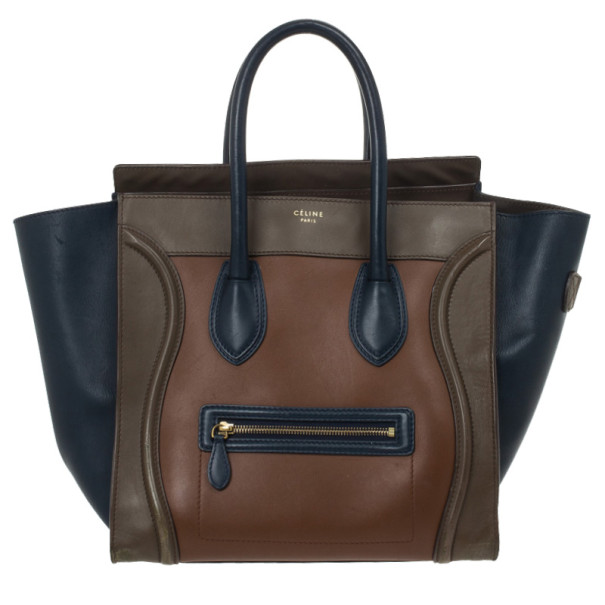 Pre Owned Celine Tri-Color Mini Luggage Tote