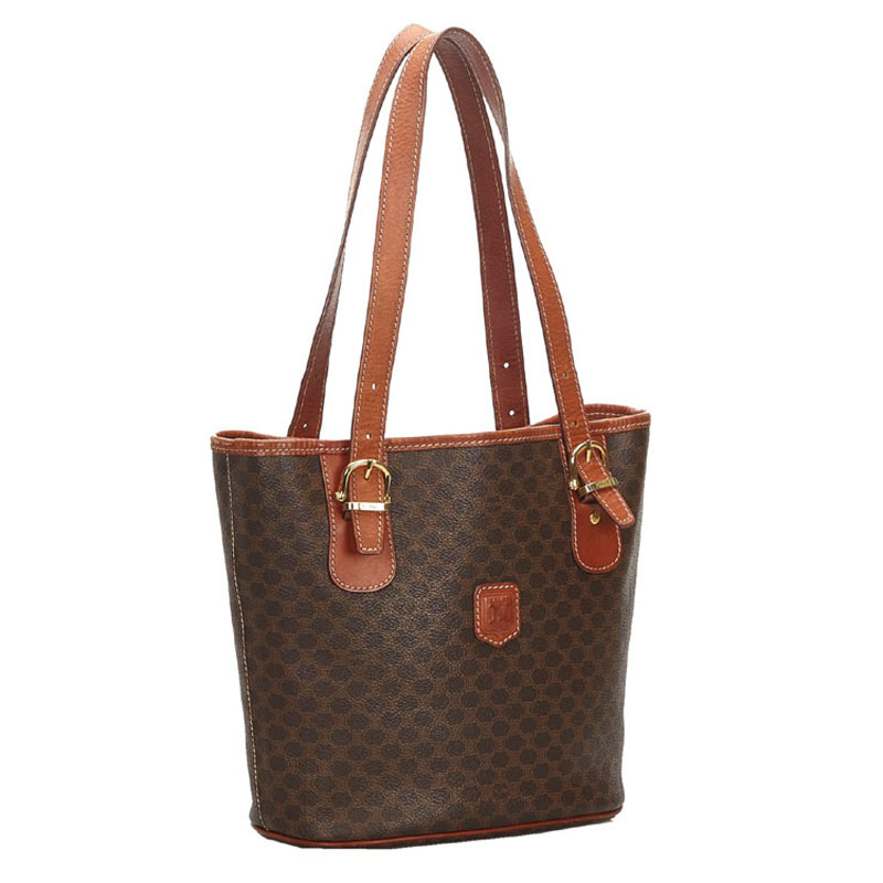 

Celine Brown Macadam Canvas Tote Bag