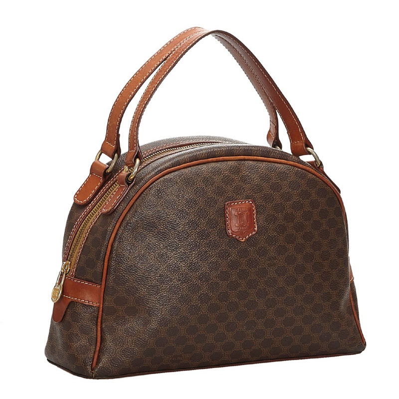 

Celine Brown Macadam Canvas Satchel