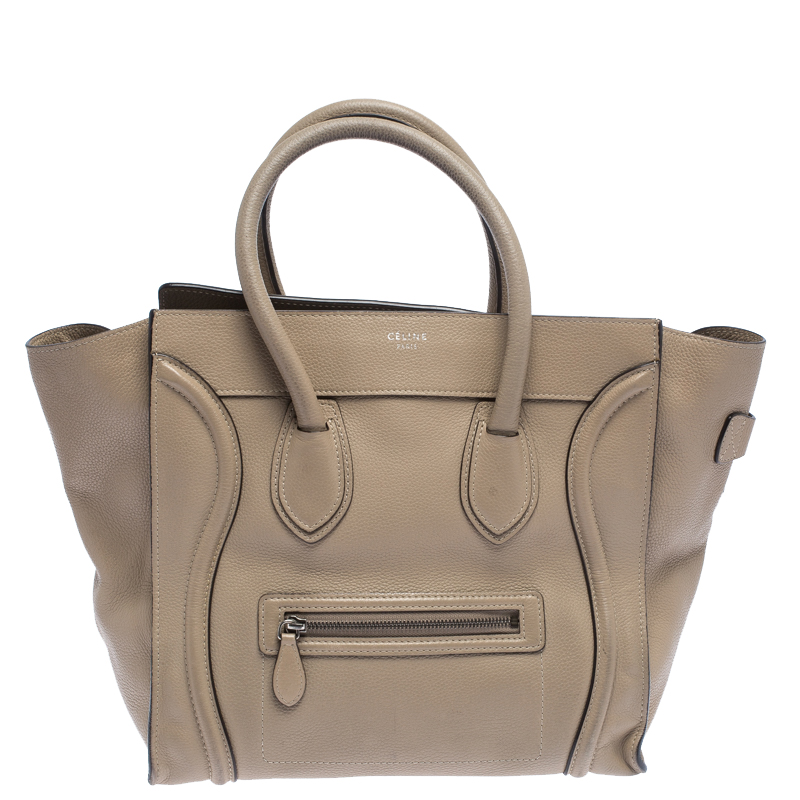 مملوكة مسبقًا حقيبة يد سيلين ميني لاغيدج جلد بيج