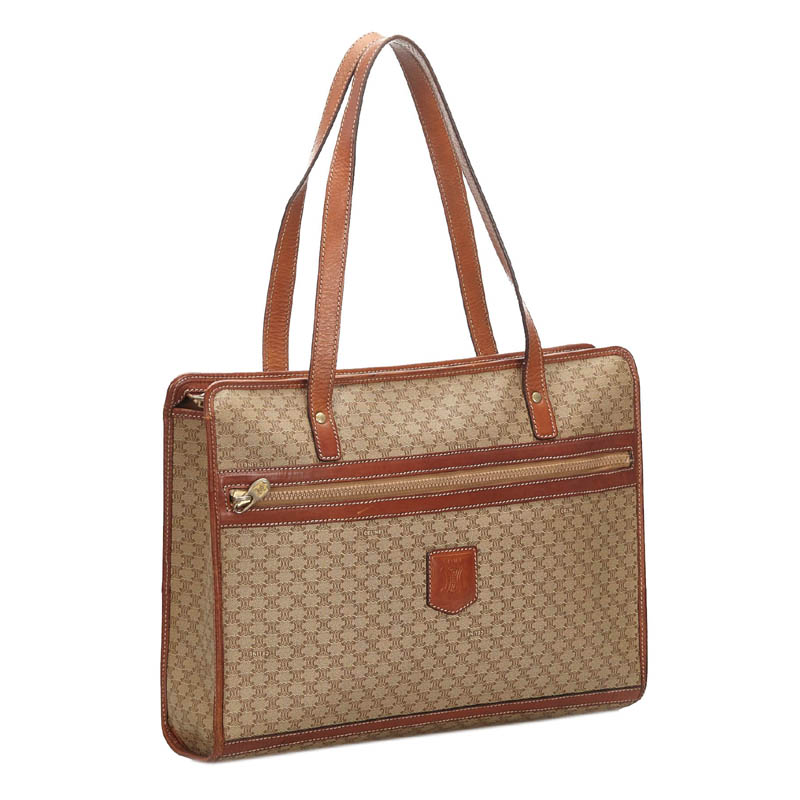 

Celine Brown/Beige Macadam Canvas Tote Bag