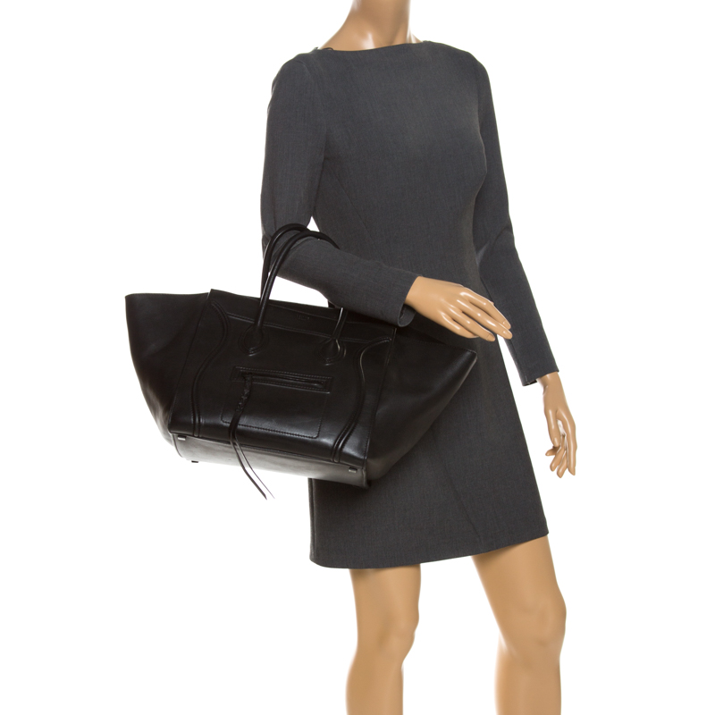 

Celine Black Leather  Phantom Luggage Tote