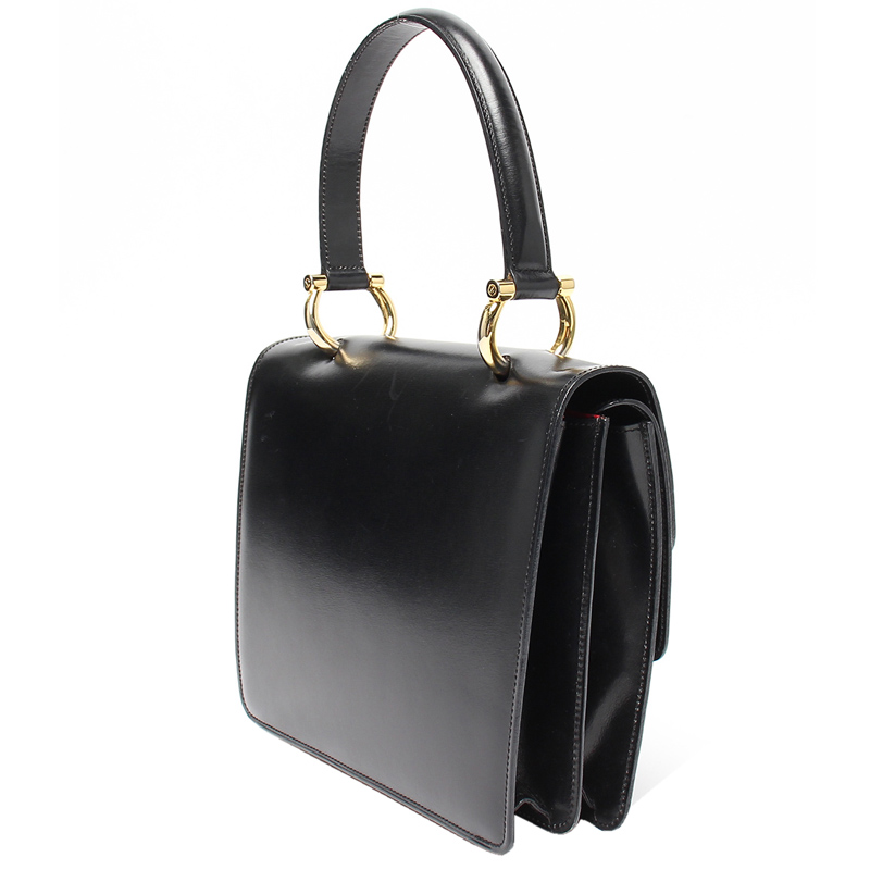 

Celine Black Leather Top Handle Bag