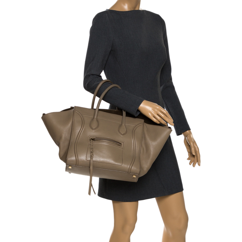 

Celine Beige Leather  Phantom Luggage Tote