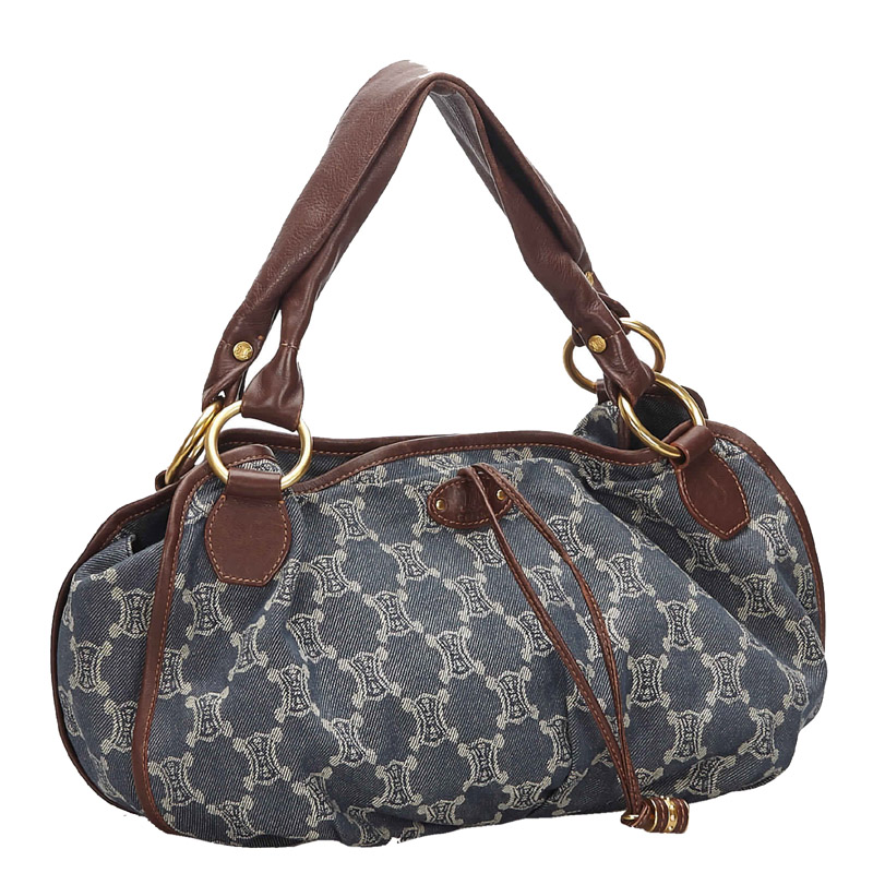 

Celine Blue/Brown Denim Shoulder Bag