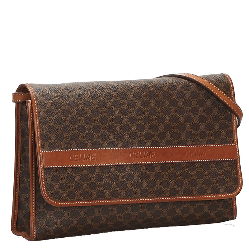 

Celine Brown Macadam Canvas Shoulder Bag