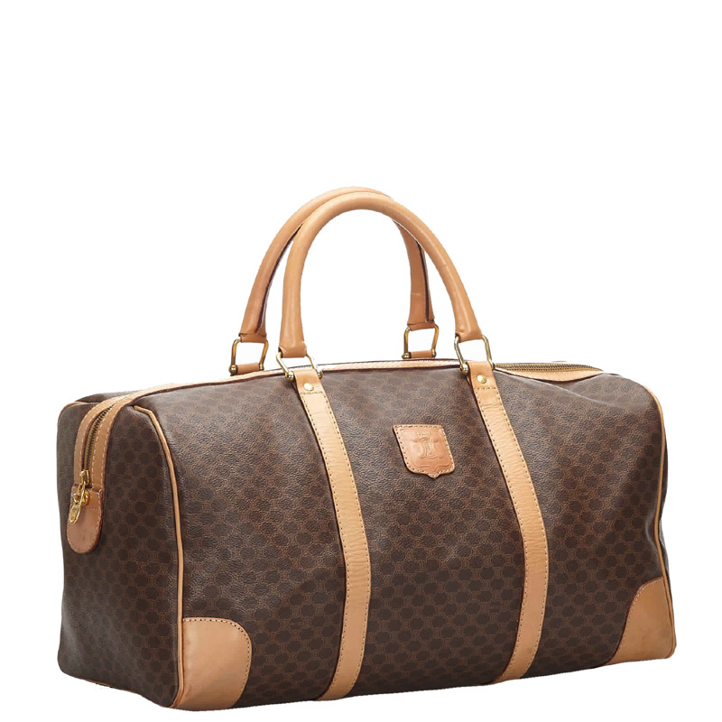 

Celine Brown Macadam PVC Travel Bag