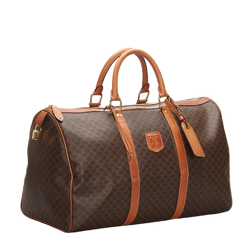 

Celine Brown Macadam PVC Travel Bag