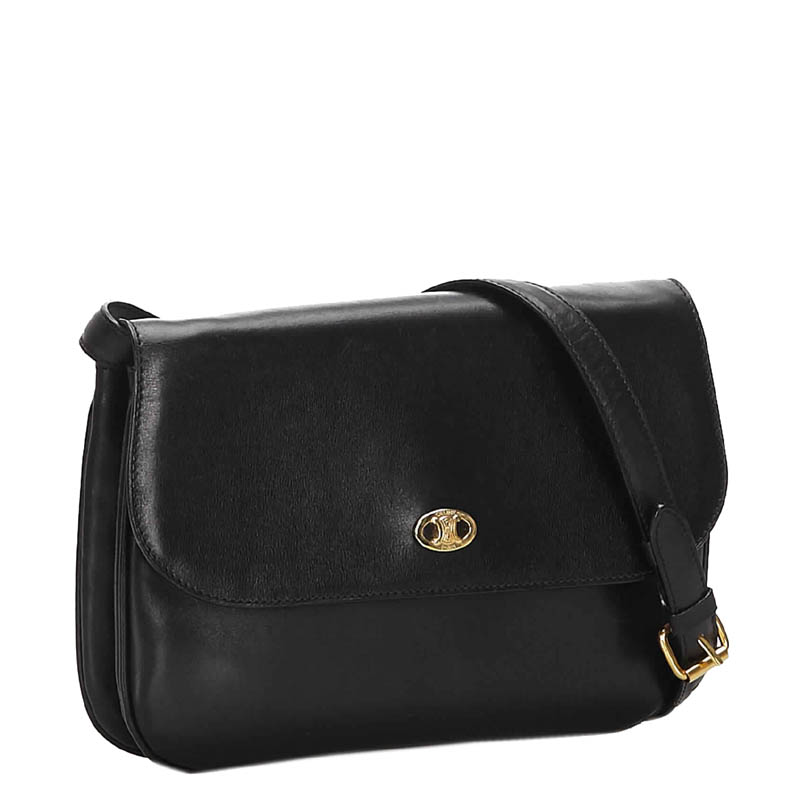 

Celine Black Leather Shoulder Bag