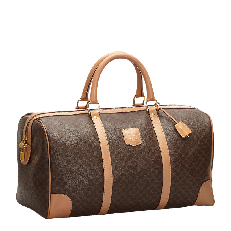 

Celine Brown Macadam PVC Travel Bag