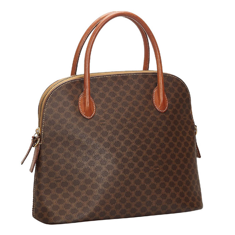 

Celine Brown Macadam Canvas Satchel
