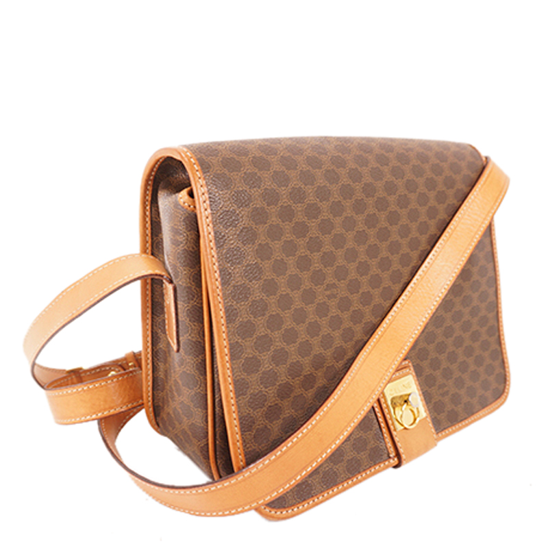 

Celine Brown Macadam Canvas Shoulder Bag