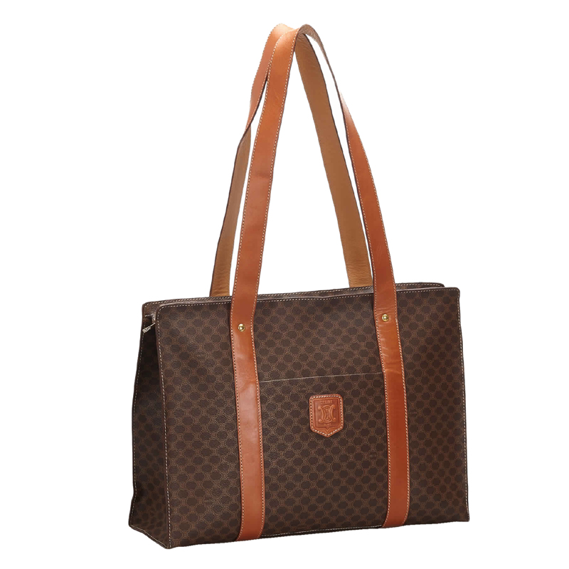 

Celine Brown Macadam Canvas Tote Bag